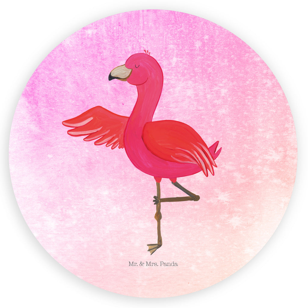 80mm Rund Aufkleber Flamingo Yoga Sticker, Aufkleber, Etikett, Flamingo, Vogel, Yoga, Namaste, Achtsamkeit, Yoga-Übung, Entspannung, Ärger, Aufregen, Tiefenentspannung