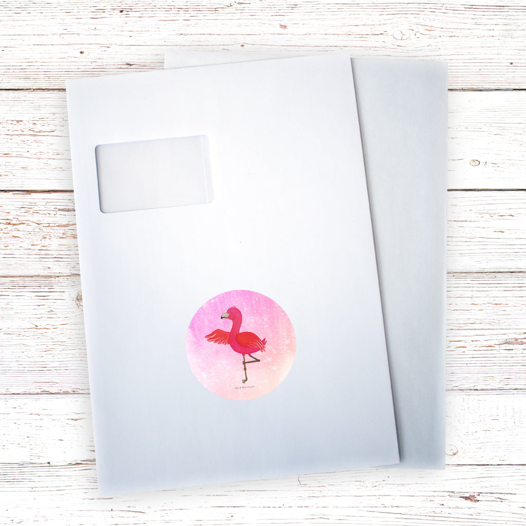 80mm Rund Aufkleber Flamingo Yoga Sticker, Aufkleber, Etikett, Flamingo, Vogel, Yoga, Namaste, Achtsamkeit, Yoga-Übung, Entspannung, Ärger, Aufregen, Tiefenentspannung