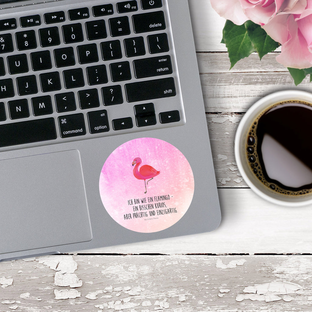 80mm Rund Aufkleber Flamingo classic Sticker, Aufkleber, Etikett, Flamingo, Einzigartig, Selbstliebe, Stolz, ich, für mich, Spruch, Freundin, Freundinnen, Außenseiter, Sohn, Tochter, Geschwister