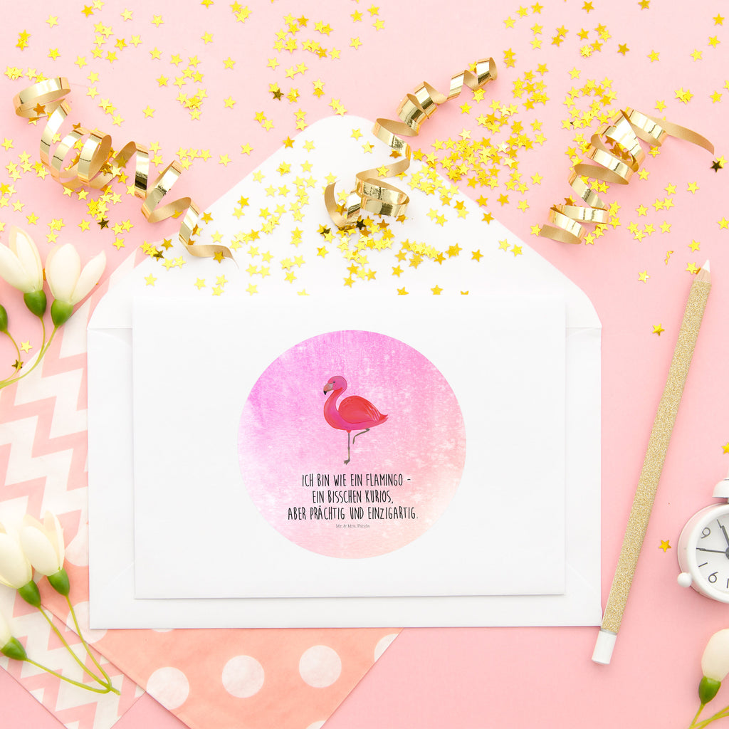 80mm Rund Aufkleber Flamingo classic Sticker, Aufkleber, Etikett, Flamingo, Einzigartig, Selbstliebe, Stolz, ich, für mich, Spruch, Freundin, Freundinnen, Außenseiter, Sohn, Tochter, Geschwister