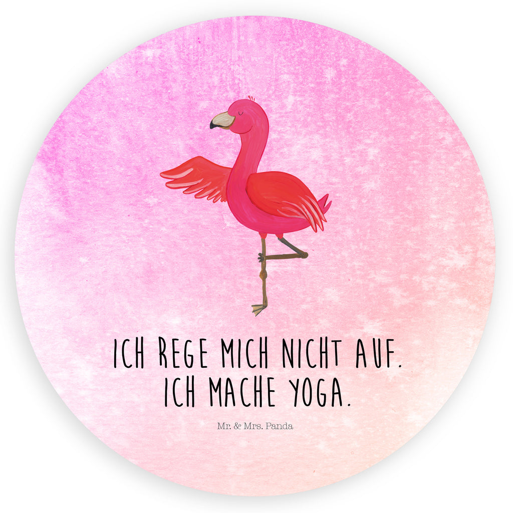 40mm Rund Aufkleber Flamingo Yoga Sticker, Aufkleber, Etikett, Flamingo, Vogel, Yoga, Namaste, Achtsamkeit, Yoga-Übung, Entspannung, Ärger, Aufregen, Tiefenentspannung