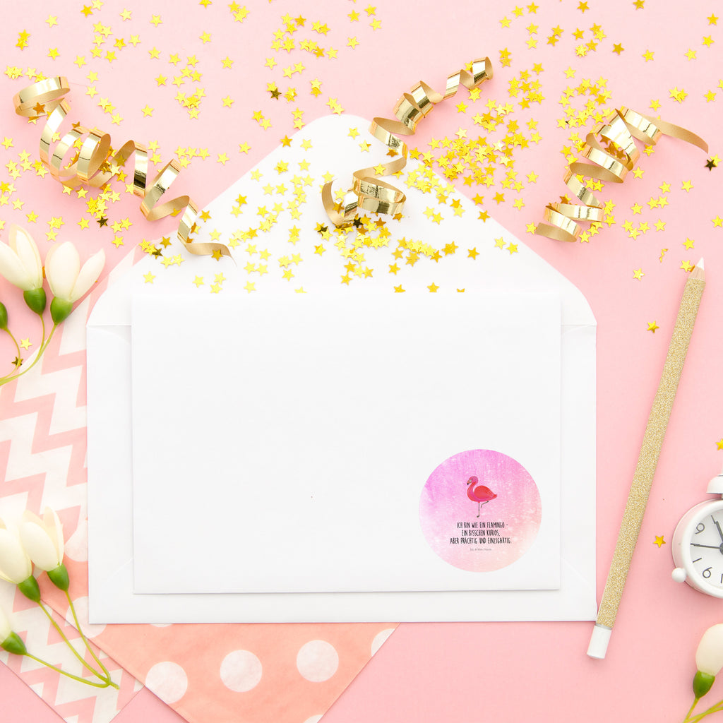 40mm Rund Aufkleber Flamingo classic Sticker, Aufkleber, Etikett, Flamingo, Einzigartig, Selbstliebe, Stolz, ich, für mich, Spruch, Freundin, Freundinnen, Außenseiter, Sohn, Tochter, Geschwister