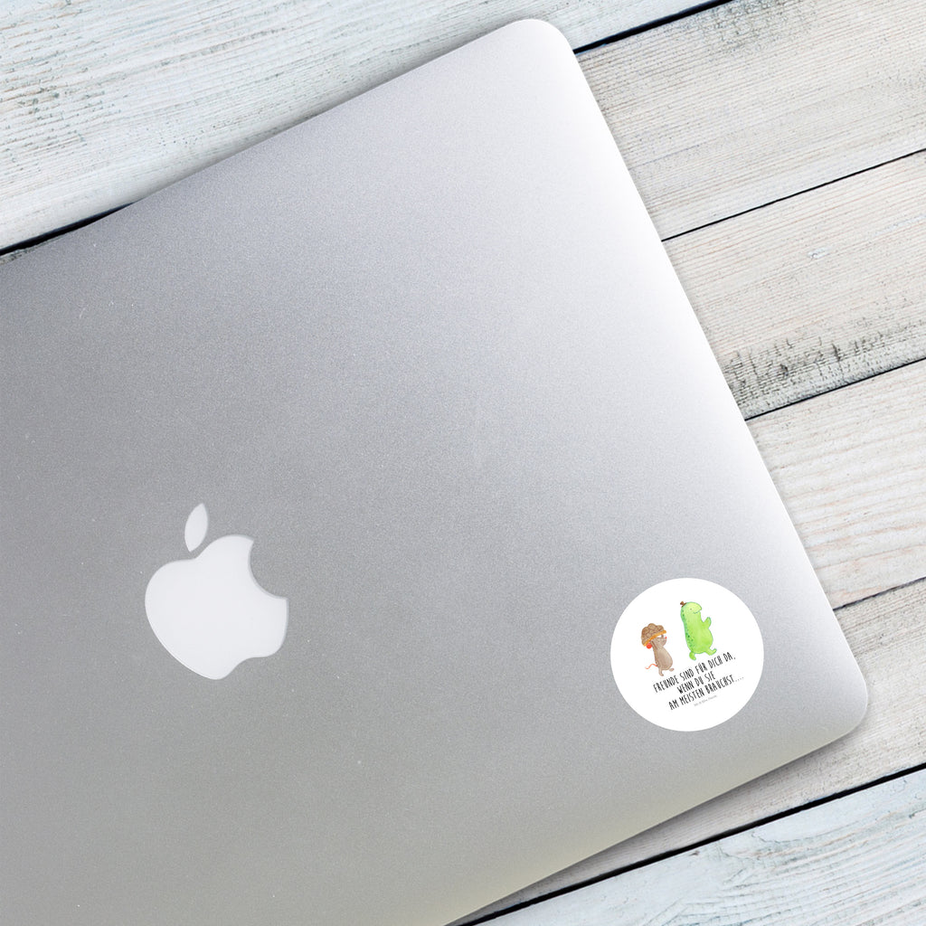 40mm Rund Aufkleber Schildkröte & Maus Sticker, Aufkleber, Etikett, Schildkröte, Maus, Freunde, Freundinnen, beste Freunde, beste Freundinnen