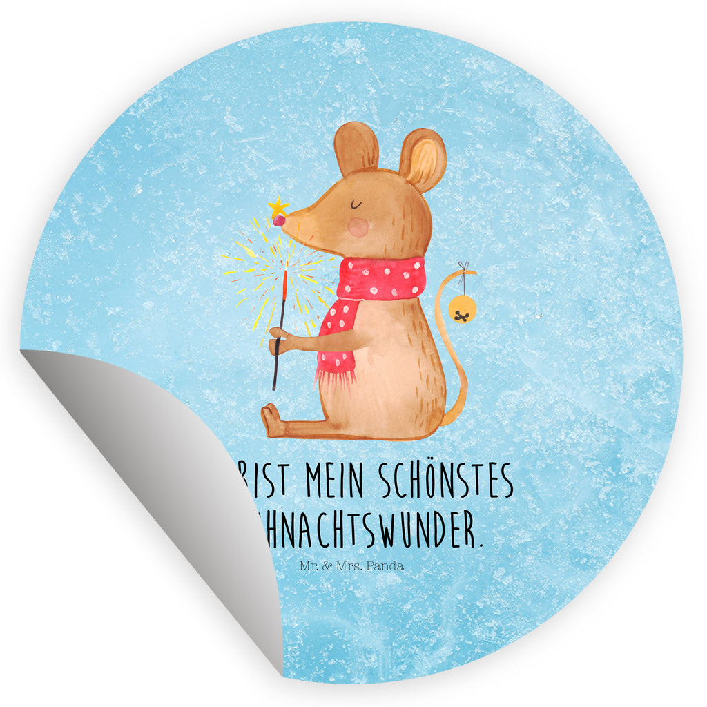 40mm Rund Aufkleber Weihnachtsmaus Sticker, Aufkleber, Etikett, Winter, Weihnachten, Weihnachtsdeko, Nikolaus, Advent, Heiligabend, Wintermotiv, Frohe Weihnachten, Weihnachtsgruß, Weihnachtsmotiv, Maus, Mäuschen, Weihnachtswunder