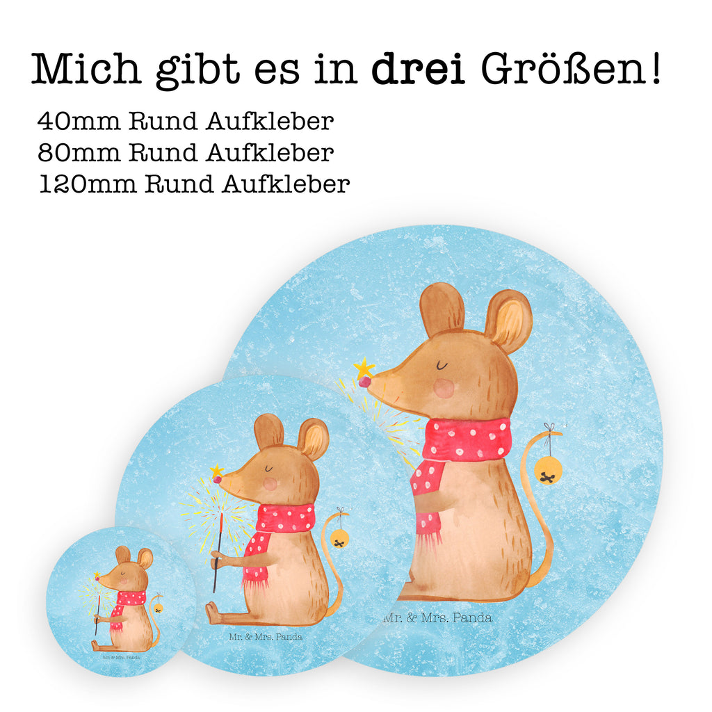 40mm Rund Aufkleber Weihnachtsmaus Sticker, Aufkleber, Etikett, Winter, Weihnachten, Weihnachtsdeko, Nikolaus, Advent, Heiligabend, Wintermotiv, Frohe Weihnachten, Weihnachtsgruß, Weihnachtsmotiv, Maus, Mäuschen, Weihnachtswunder