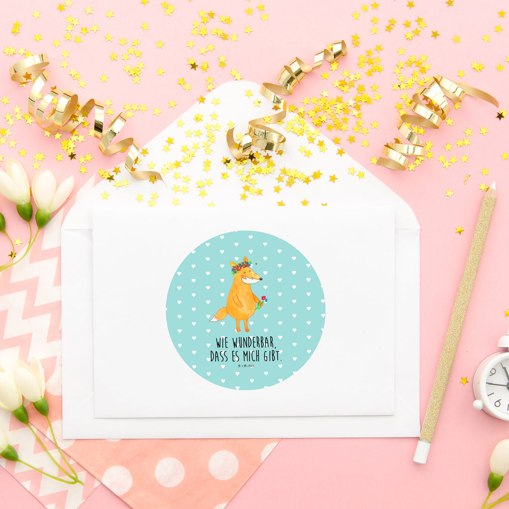 80mm Rund Aufkleber Fuchs Blumenliebe Sticker, Aufkleber, Etikett, Fuchs, Füchse, Fox, Liebe, Freundin, Fuchsmädchen, Blumenmädchen, Freundinnen, Liebesbeweis, Blume, Blumen, Motivation, Freude, ich, mich, Selbstliebe