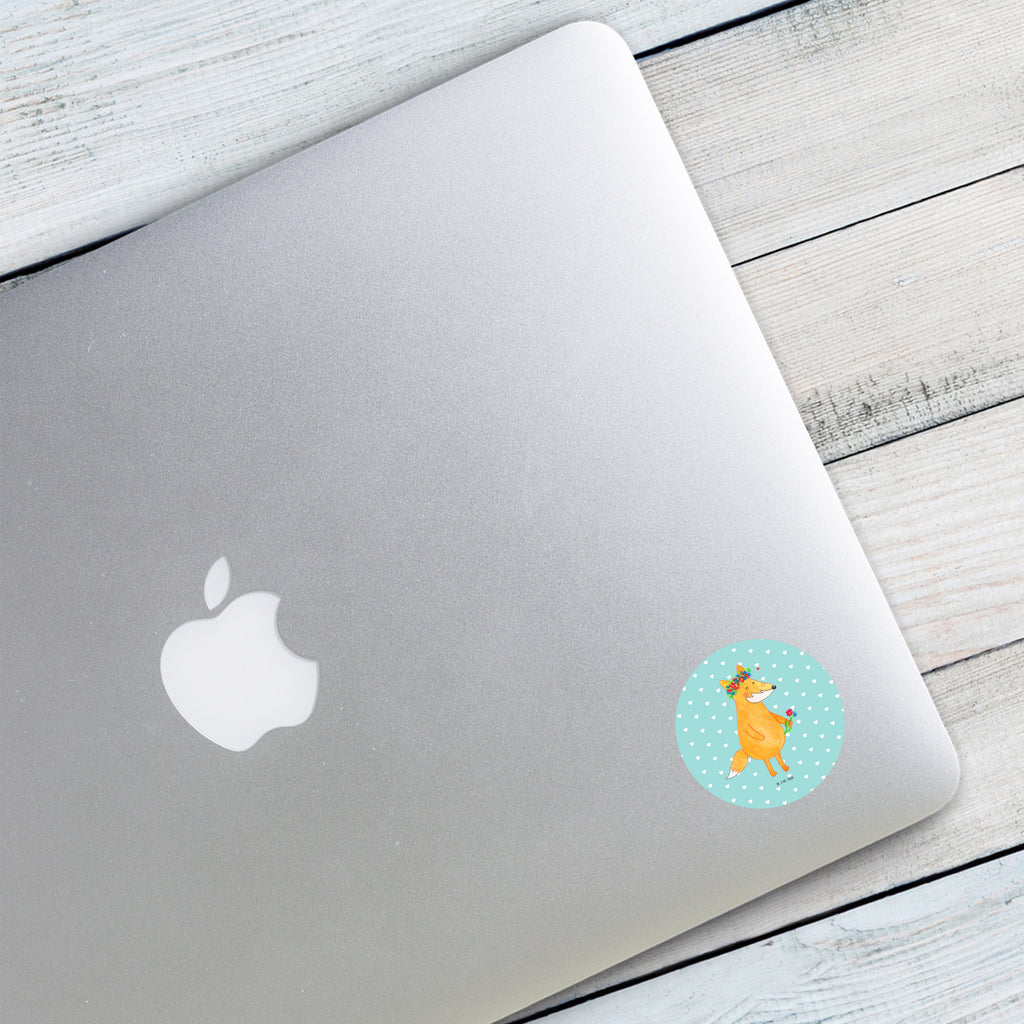 40mm Rund Aufkleber Fuchs Blumenliebe Sticker, Aufkleber, Etikett, Fuchs, Füchse, Fox, Liebe, Freundin, Fuchsmädchen, Blumenmädchen, Freundinnen, Liebesbeweis, Blume, Blumen, Motivation, Freude, ich, mich, Selbstliebe