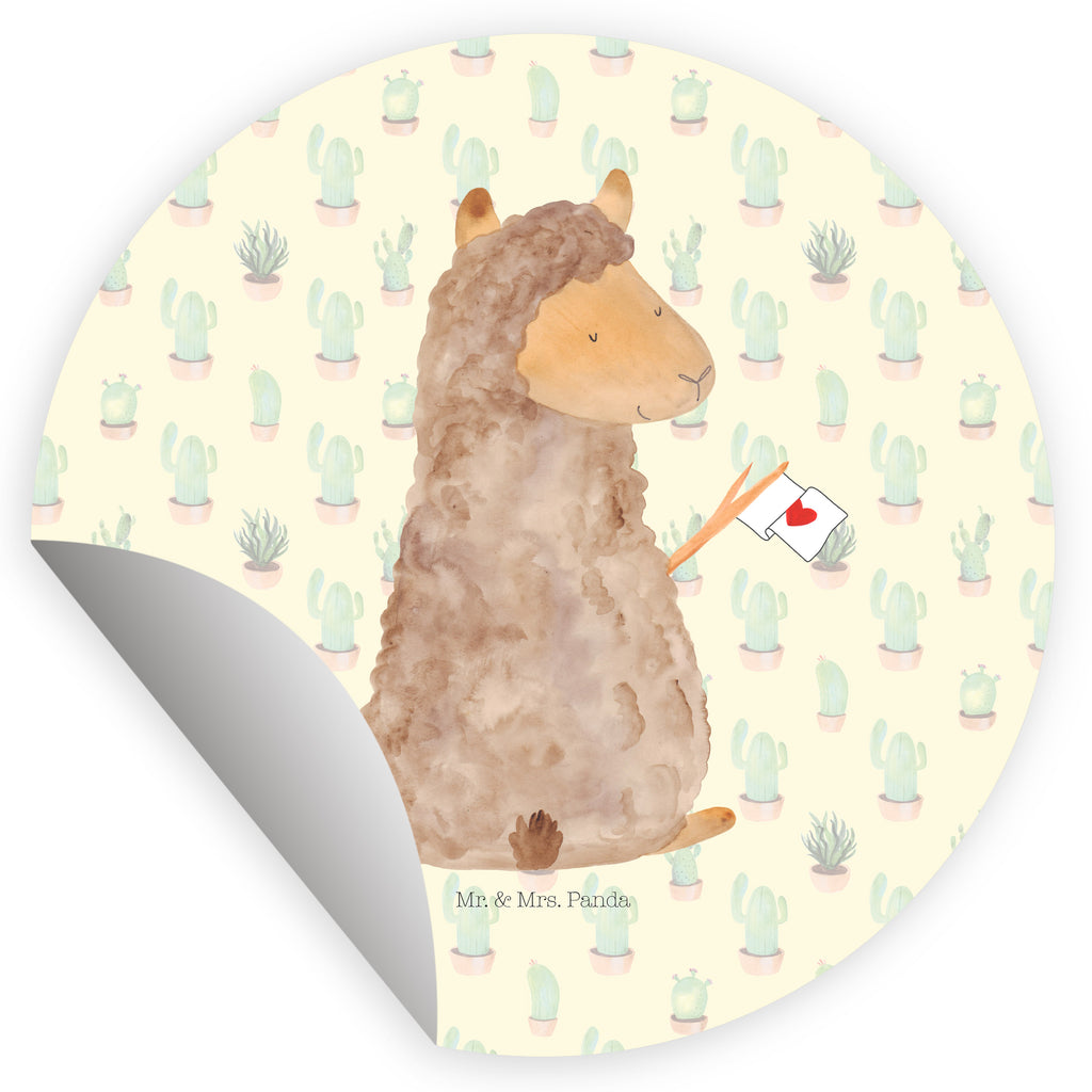 40mm Rund Aufkleber Alpaka Fahne Sticker, Aufkleber, Etikett, Alpaka, Lama, Alpakas, Lamas, Liebe