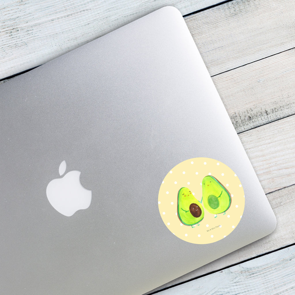 80mm Rund Aufkleber Avocado Pärchen