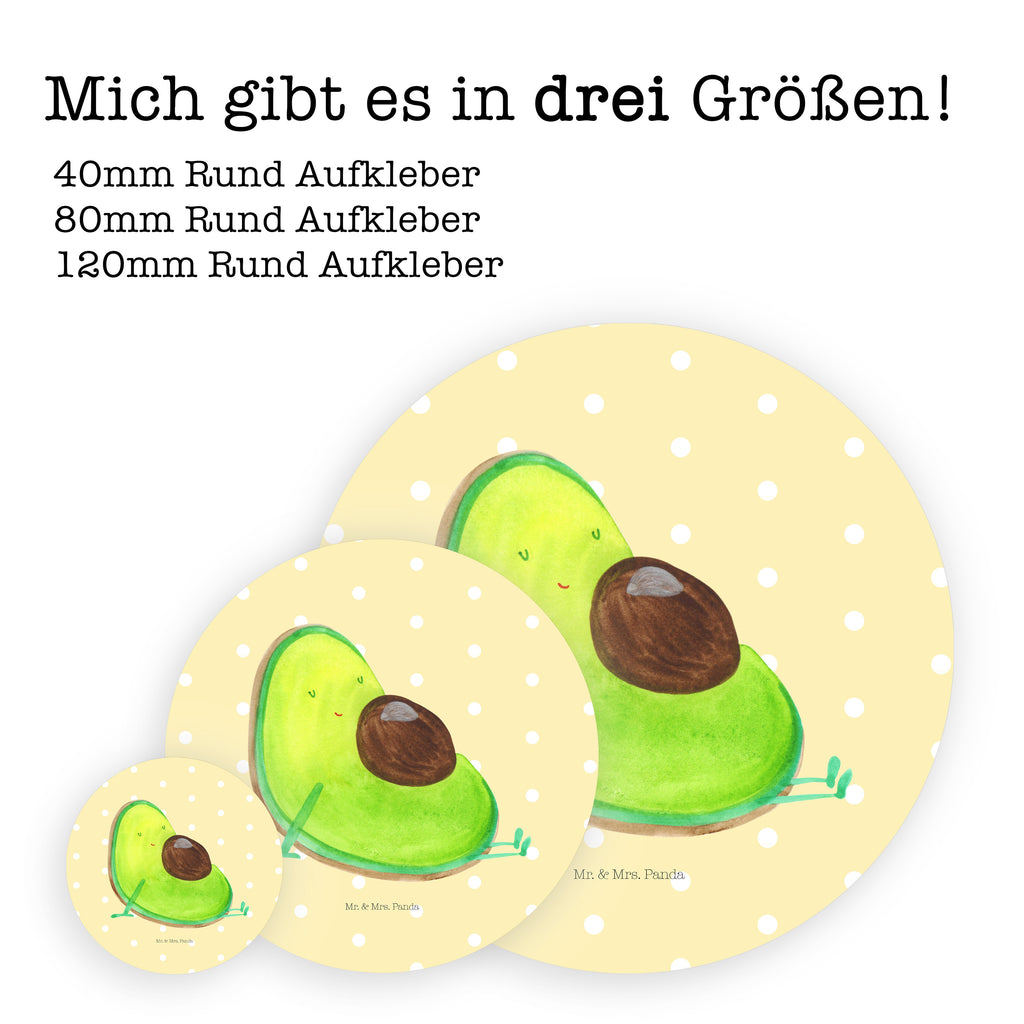80mm Rund Aufkleber Avocado schwanger