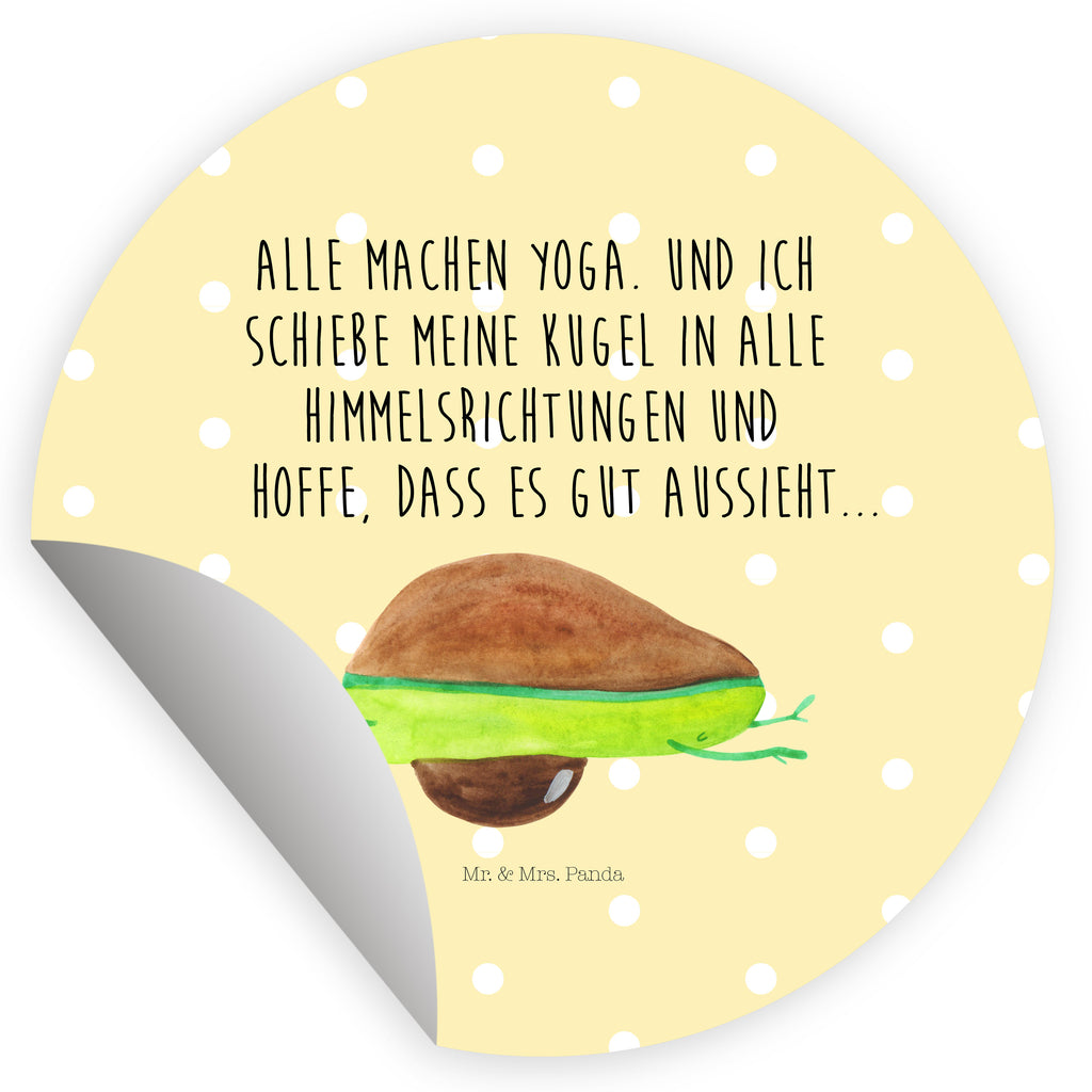 120mm Rund Aufkleber Avocado Yoga Sticker, Aufkleber, Etikett, Kinder, rund, Avocado, Veggie, Vegan, Gesund, Avocado Yoga Vegan