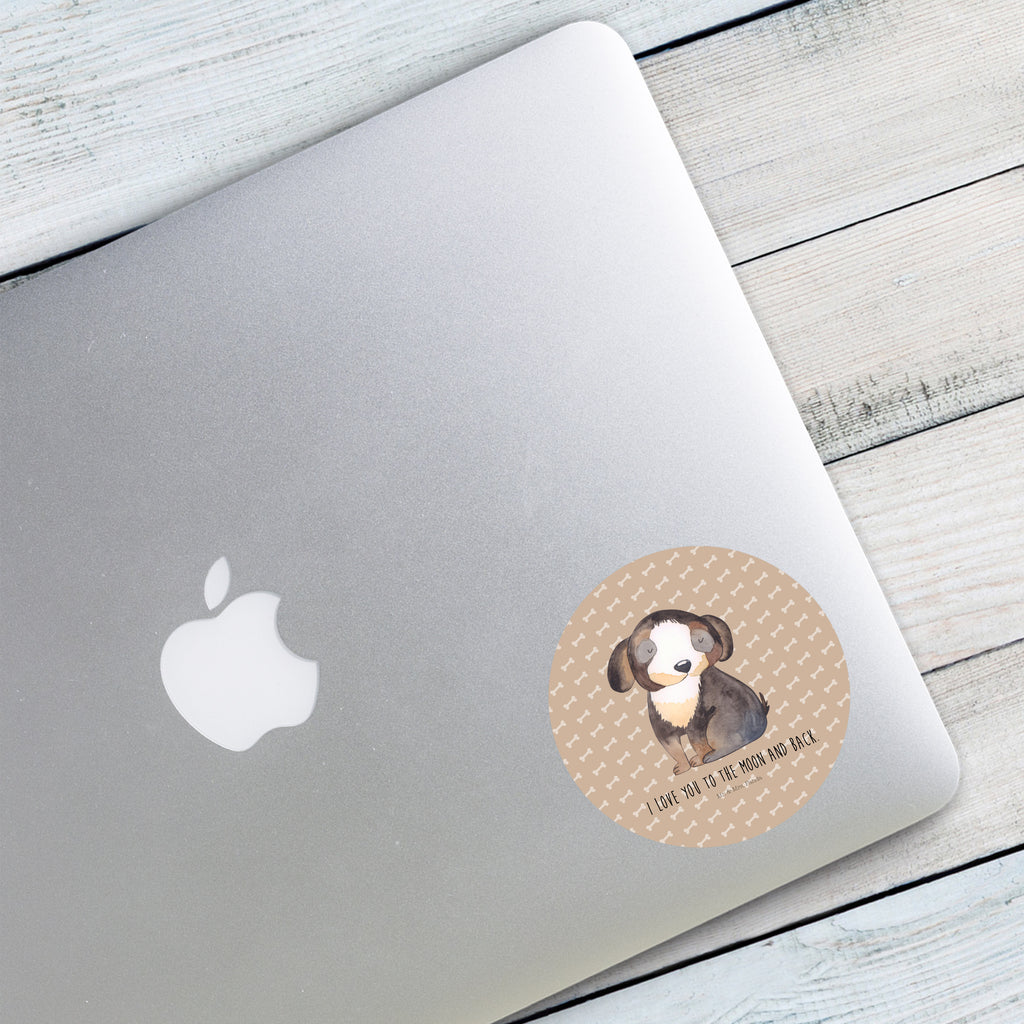 80mm Rund Aufkleber Hund entspannt Sticker, Aufkleber, Etikett, Hund, Hundemotiv, Haustier, Hunderasse, Tierliebhaber, Hundebesitzer, Sprüche, schwarzer Hund, Hundeliebe, Liebe, Hundeglück