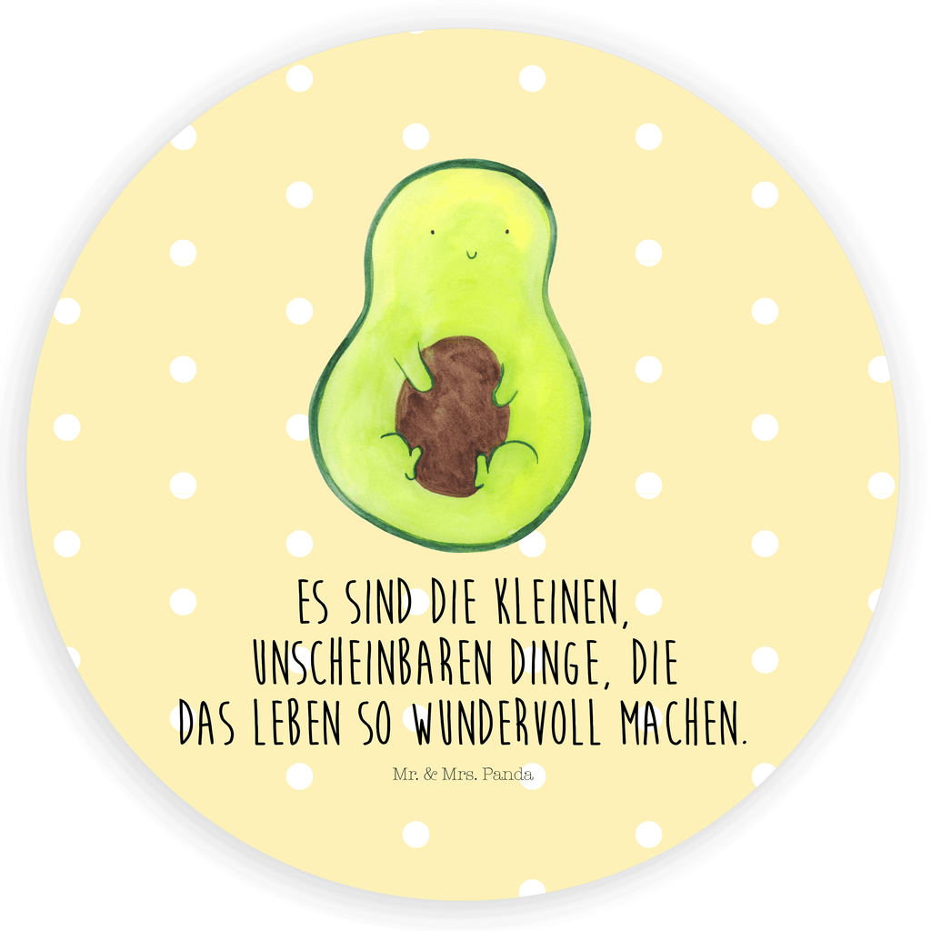 80mm Rund Aufkleber Avocado mit Kern