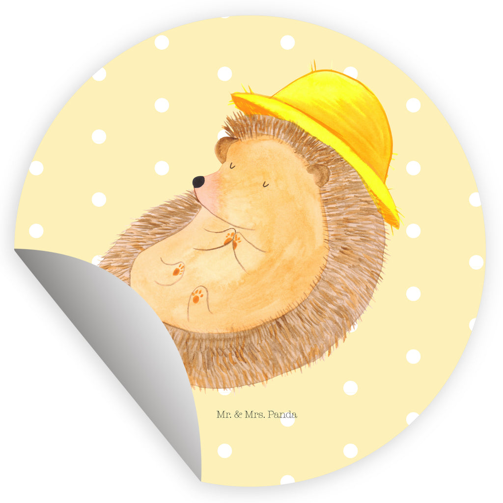 80mm Rund Aufkleber Igel betet Sticker, Aufkleber, Etikett, Tiermotive, Gute Laune, lustige Sprüche, Tiere, Igel, Igel mit Hut, Sonnenhut, Gott, Amen, beten, Leben, Dankbarkeit, Dankbar sein, dankbar, genießen
