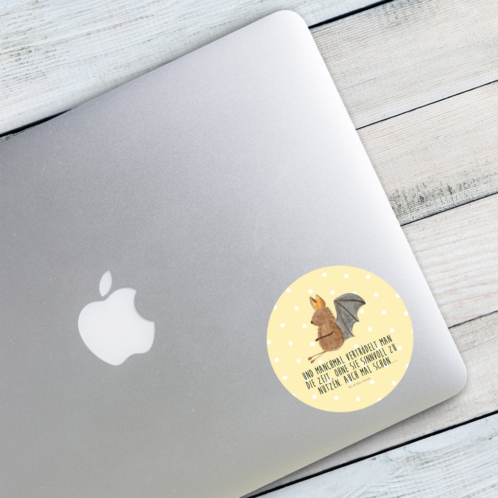 80mm Rund Aufkleber Fledermaus sitzend Sticker, Aufkleber, Etikett, Tiermotive, Gute Laune, lustige Sprüche, Tiere, Fledermaus, Fledermäuse, Motivation, entspannen
