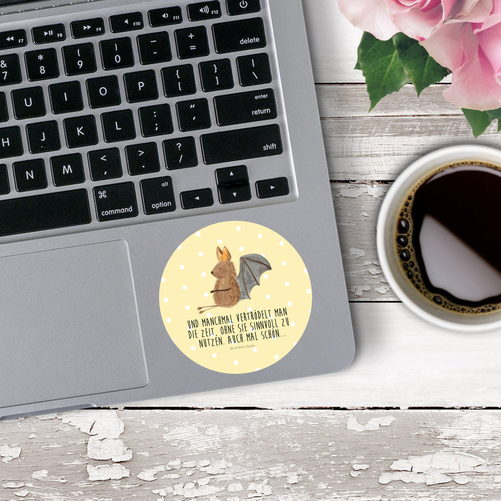 80mm Rund Aufkleber Fledermaus sitzend Sticker, Aufkleber, Etikett, Tiermotive, Gute Laune, lustige Sprüche, Tiere, Fledermaus, Fledermäuse, Motivation, entspannen