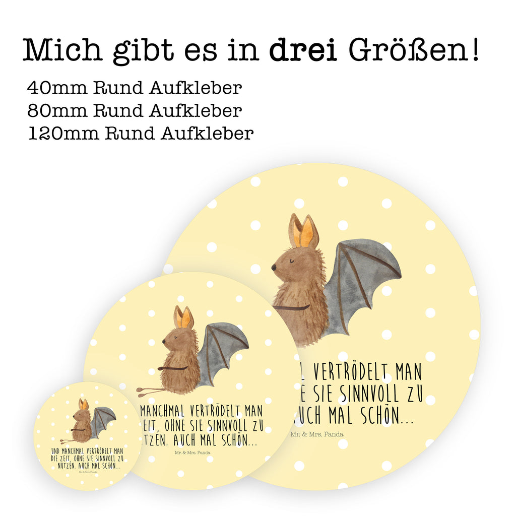 80mm Rund Aufkleber Fledermaus sitzend Sticker, Aufkleber, Etikett, Tiermotive, Gute Laune, lustige Sprüche, Tiere, Fledermaus, Fledermäuse, Motivation, entspannen