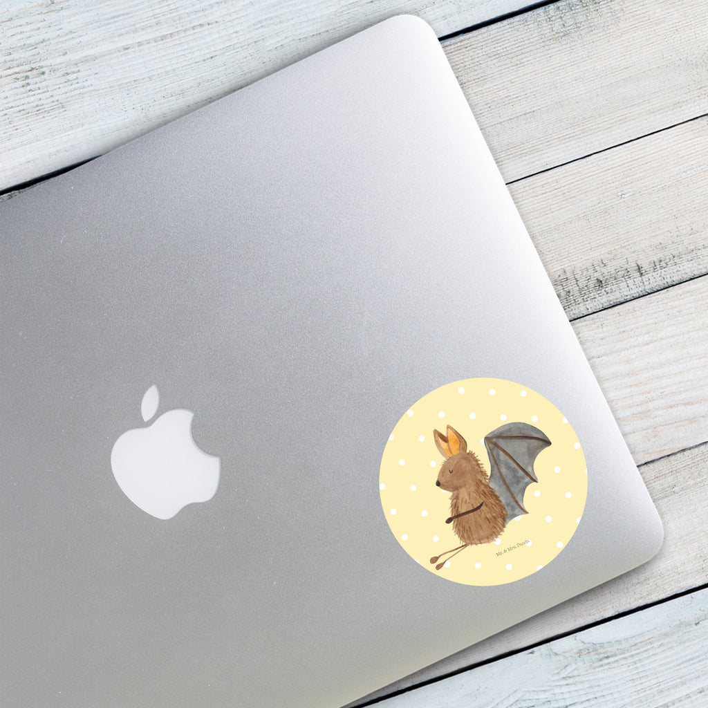 80mm Rund Aufkleber Fledermaus sitzend Sticker, Aufkleber, Etikett, Tiermotive, Gute Laune, lustige Sprüche, Tiere, Fledermaus, Fledermäuse, Motivation, entspannen