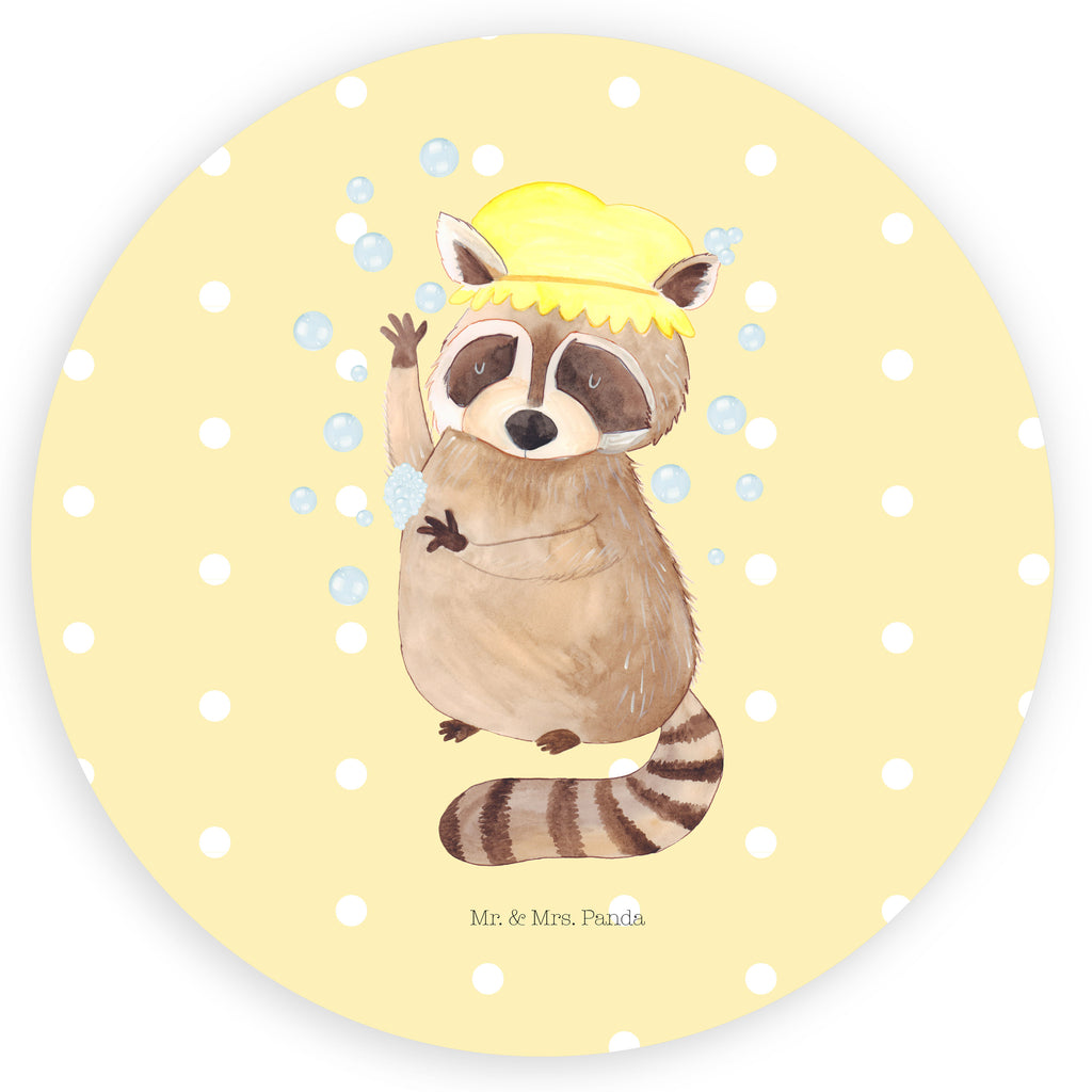 80mm Rund Aufkleber Waschbär Sticker, Aufkleber, Etikett, Tiermotive, Gute Laune, lustige Sprüche, Tiere, Waschbär, Tagträumen, Plan, Fröhlich, waschen, Seifenblasen