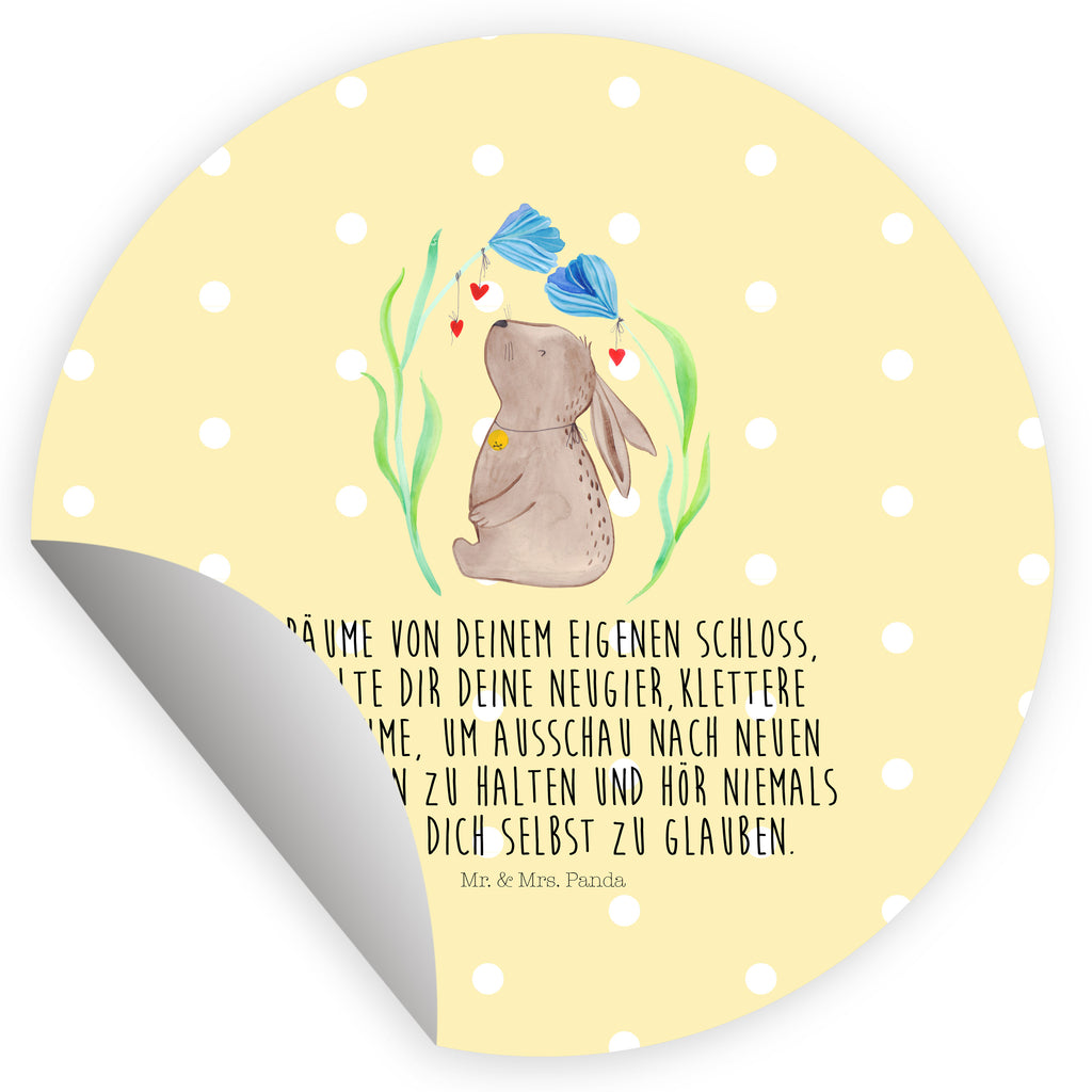 120mm Rund Aufkleber Hase Blume Sticker, Aufkleber, Etikett, Kinder, rund, Ostern, Osterhase, Ostergeschenke, Osternest, Osterdeko, Geschenk zu Ostern, Hase, Kaninchen, Kind, Taufe, Taufgeschenk, Geburt, Schwangerschaft, erstes Kind, Kindergeburtstag, Geburtstag, Hoffnung, Träume