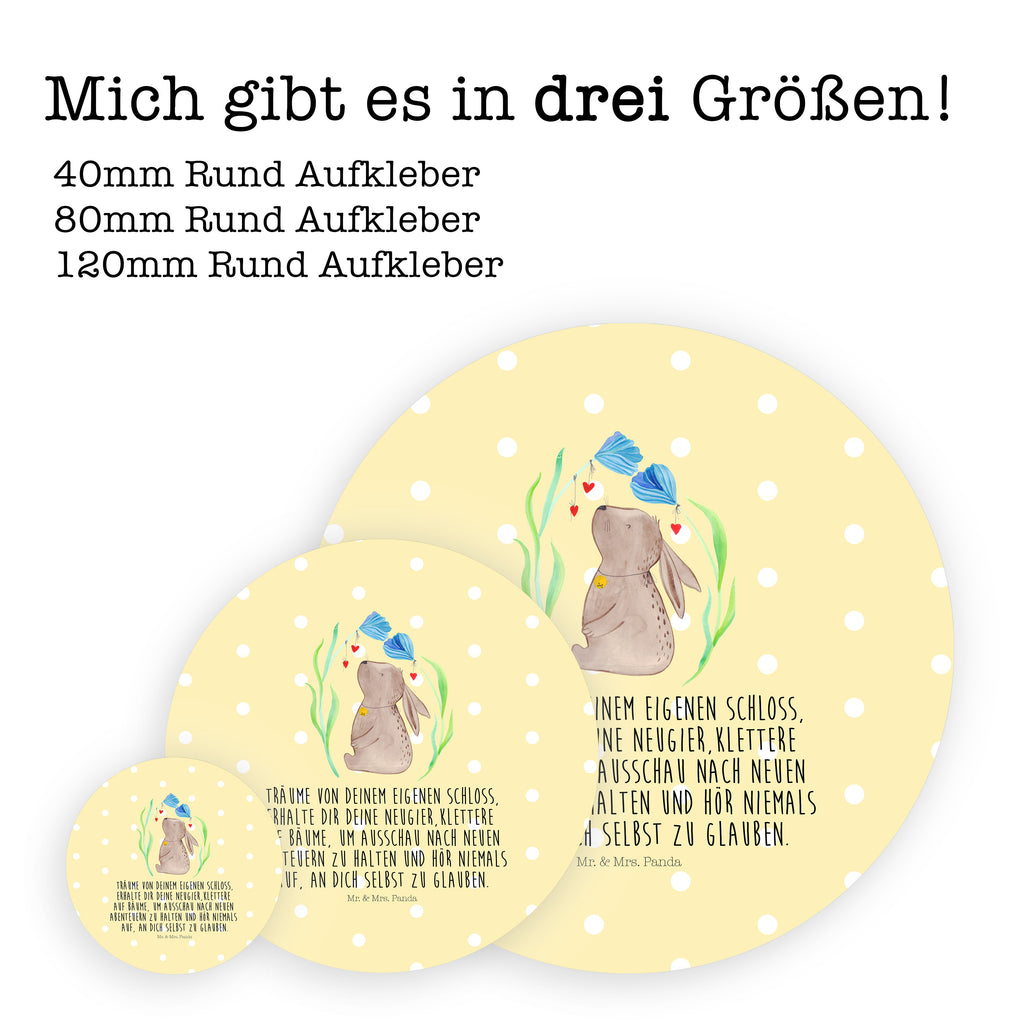 120mm Rund Aufkleber Hase Blume Sticker, Aufkleber, Etikett, Kinder, rund, Ostern, Osterhase, Ostergeschenke, Osternest, Osterdeko, Geschenk zu Ostern, Hase, Kaninchen, Kind, Taufe, Taufgeschenk, Geburt, Schwangerschaft, erstes Kind, Kindergeburtstag, Geburtstag, Hoffnung, Träume