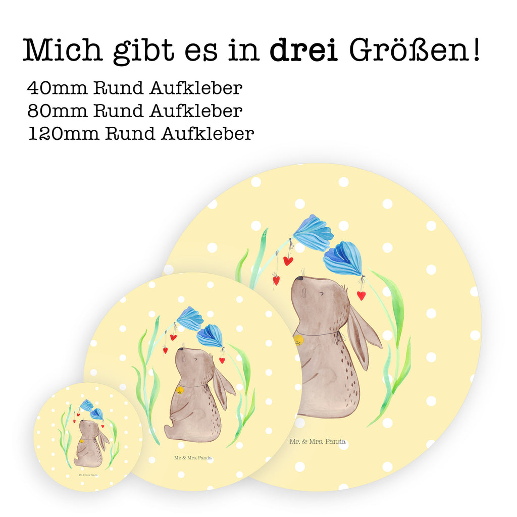 120mm Rund Aufkleber Hase Blume Sticker, Aufkleber, Etikett, Kinder, rund, Ostern, Osterhase, Ostergeschenke, Osternest, Osterdeko, Geschenk zu Ostern, Hase, Kaninchen, Kind, Taufe, Taufgeschenk, Geburt, Schwangerschaft, erstes Kind, Kindergeburtstag, Geburtstag, Hoffnung, Träume