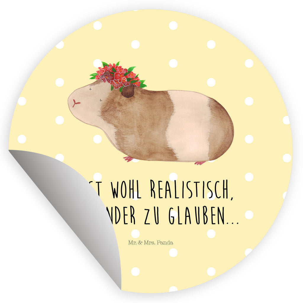 120mm Rund Aufkleber Meerschweinchen weise Sticker, Aufkleber, Etikett, Tiermotive, Gute Laune, lustige Sprüche, Tiere, Meerschweinchen, Meerie, Meeries, Wunder, Blumenkind, Realität, Spruch, Weisheit, Motivation, Wunderland