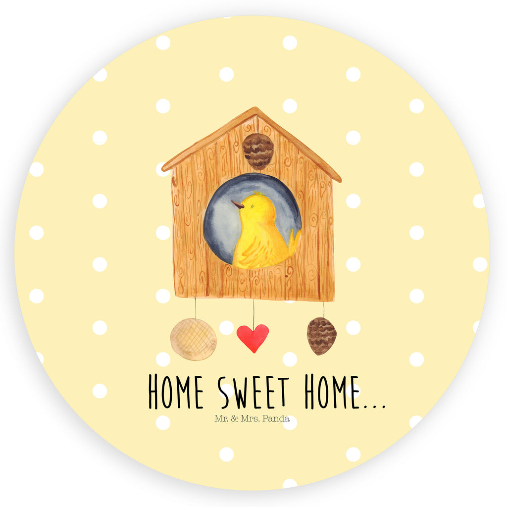 40mm Rund Aufkleber Vogelhaus sweet Home Sticker, Aufkleber, Etikett, Tiermotive, Gute Laune, lustige Sprüche, Tiere, Vogelhaus, Vogel, Home sweet Home, Einzug, Umzug, Geschenk, Einzugsgeschenk, Hausbau, Haus