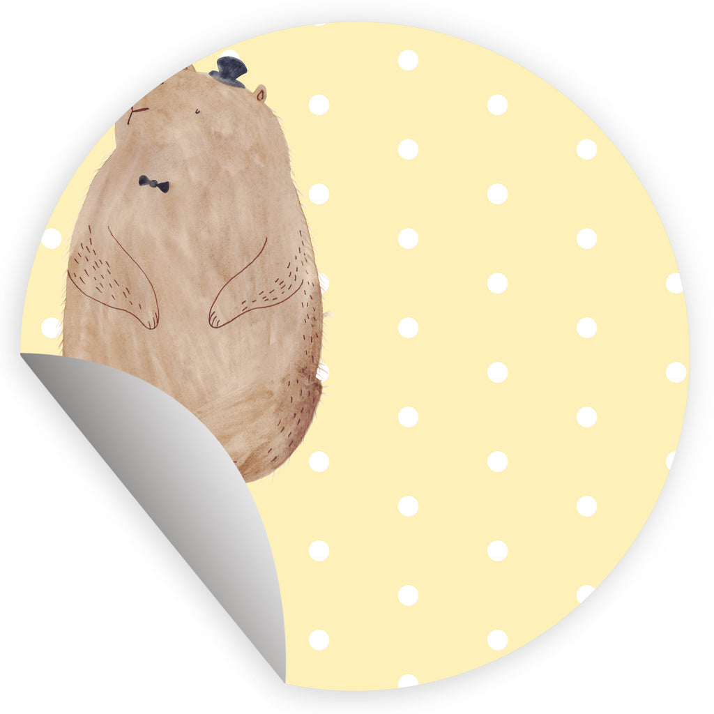 40mm Rund Aufkleber Murmeltier Sticker, Aufkleber, Etikett, Tiermotive, Gute Laune, lustige Sprüche, Tiere, Murmeltier, Knigge, Fröhlichkeit, Freundlichkeit, Respekt, Anstand