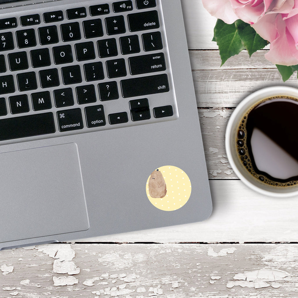 40mm Rund Aufkleber Murmeltier Sticker, Aufkleber, Etikett, Tiermotive, Gute Laune, lustige Sprüche, Tiere, Murmeltier, Knigge, Fröhlichkeit, Freundlichkeit, Respekt, Anstand