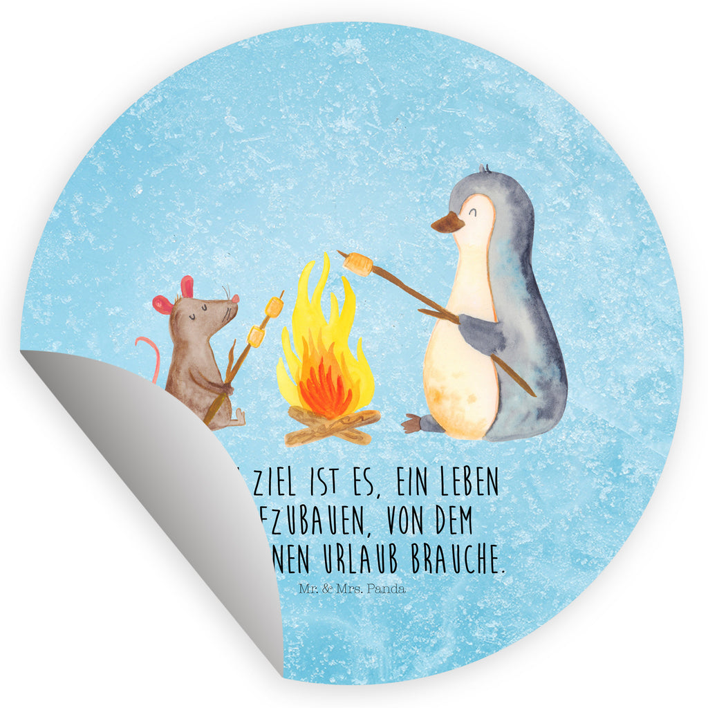 120mm Rund Aufkleber Pinguin Lagerfeuer Sticker, Aufkleber, Etikett, Kinder, rund, Pinguin, Maus, Pinguine, Lagerfeuer, Leben, Arbeit, Job, Motivation, Büro, Büroalltag, Lebensspruch, Lebensmotivation, Neustart, Liebe, grillen, Feuer, Marshmallows