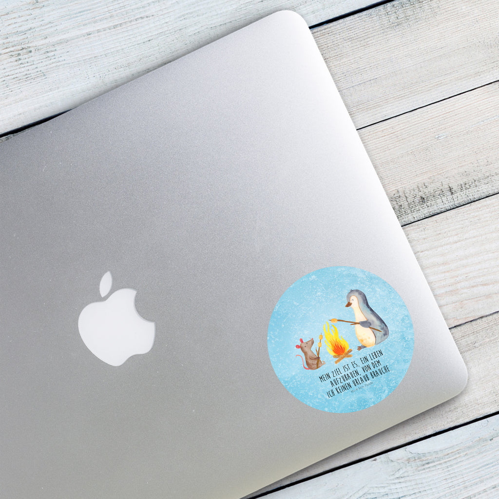 120mm Rund Aufkleber Pinguin Lagerfeuer Sticker, Aufkleber, Etikett, Kinder, rund, Pinguin, Maus, Pinguine, Lagerfeuer, Leben, Arbeit, Job, Motivation, Büro, Büroalltag, Lebensspruch, Lebensmotivation, Neustart, Liebe, grillen, Feuer, Marshmallows