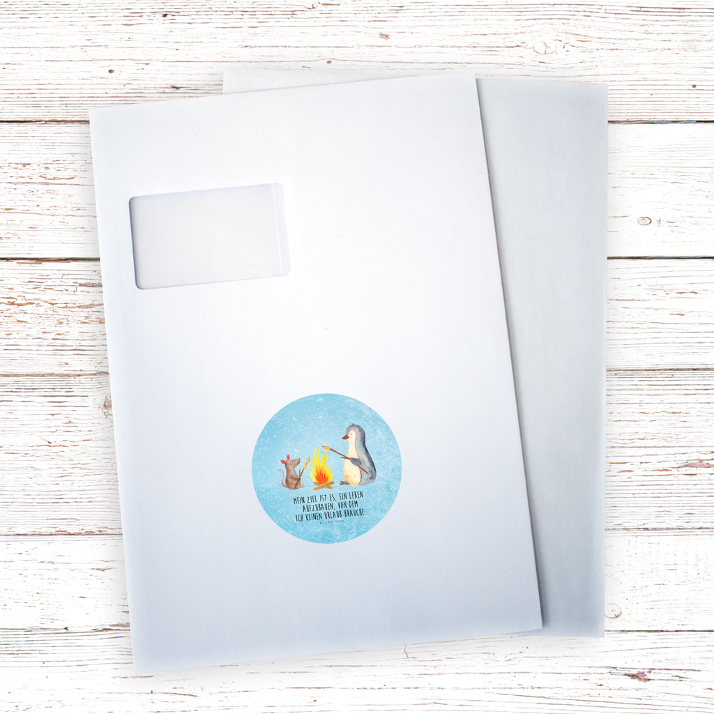 120mm Rund Aufkleber Pinguin Lagerfeuer Sticker, Aufkleber, Etikett, Kinder, rund, Pinguin, Maus, Pinguine, Lagerfeuer, Leben, Arbeit, Job, Motivation, Büro, Büroalltag, Lebensspruch, Lebensmotivation, Neustart, Liebe, grillen, Feuer, Marshmallows