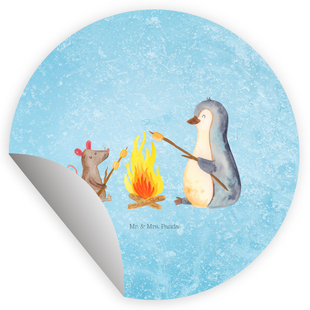 120mm Rund Aufkleber Pinguin Lagerfeuer Sticker, Aufkleber, Etikett, Kinder, rund, Pinguin, Maus, Pinguine, Lagerfeuer, Leben, Arbeit, Job, Motivation, Büro, Büroalltag, Lebensspruch, Lebensmotivation, Neustart, Liebe, grillen, Feuer, Marshmallows