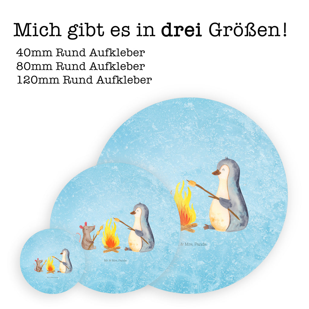 120mm Rund Aufkleber Pinguin Lagerfeuer Sticker, Aufkleber, Etikett, Kinder, rund, Pinguin, Maus, Pinguine, Lagerfeuer, Leben, Arbeit, Job, Motivation, Büro, Büroalltag, Lebensspruch, Lebensmotivation, Neustart, Liebe, grillen, Feuer, Marshmallows