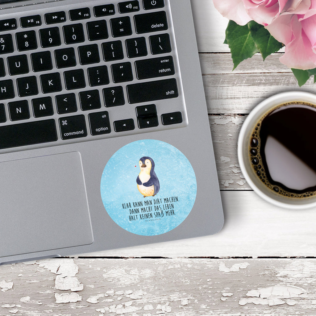 80mm Rund Aufkleber Pinguin Diät Sticker, Aufkleber, Etikett, Pinguin, Pinguine, Diät, Abnehmen, Abspecken, Gewicht, Motivation, Selbstliebe, Körperliebe, Selbstrespekt