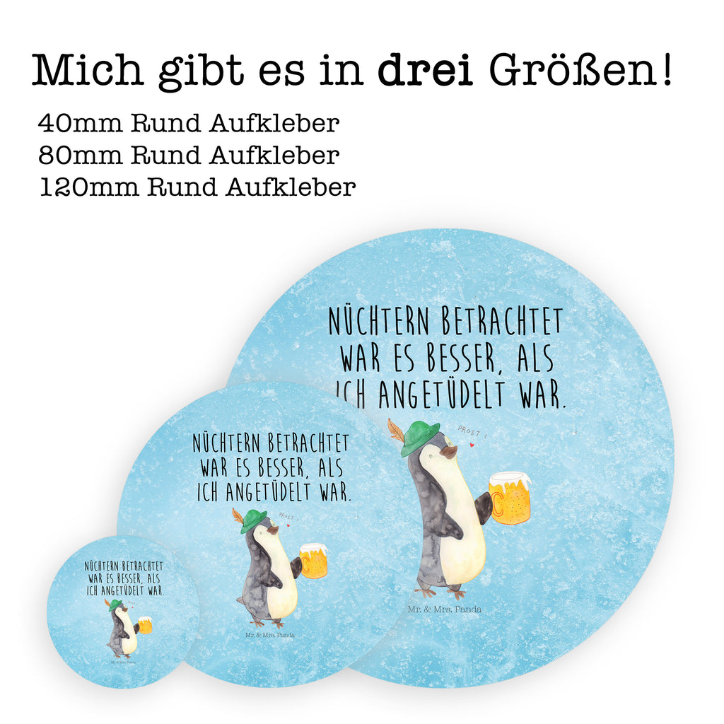 80mm Rund Aufkleber Pinguin Bier Sticker, Aufkleber, Etikett, Pinguin, Pinguine, Bier, Oktoberfest