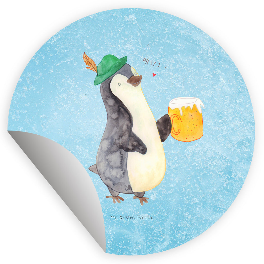80mm Rund Aufkleber Pinguin Bier Sticker, Aufkleber, Etikett, Pinguin, Pinguine, Bier, Oktoberfest