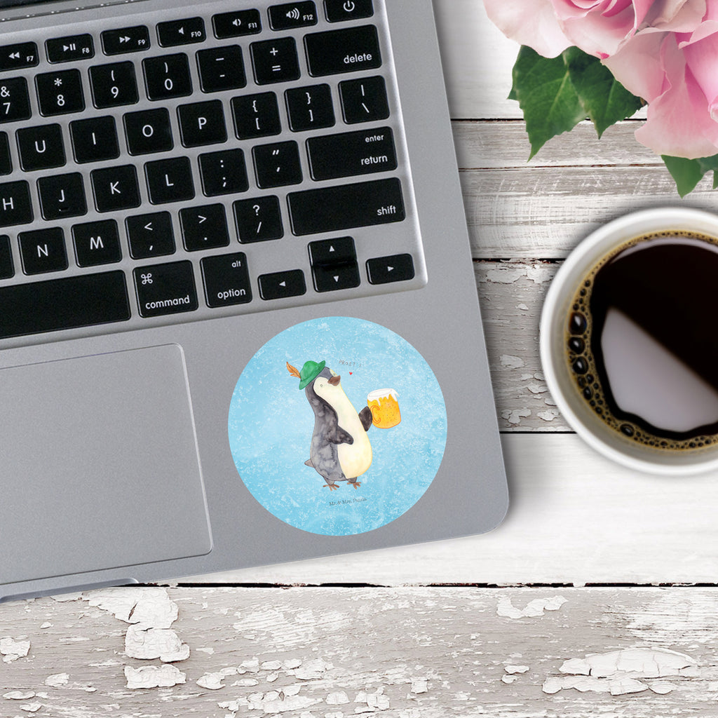 80mm Rund Aufkleber Pinguin Bier Sticker, Aufkleber, Etikett, Pinguin, Pinguine, Bier, Oktoberfest