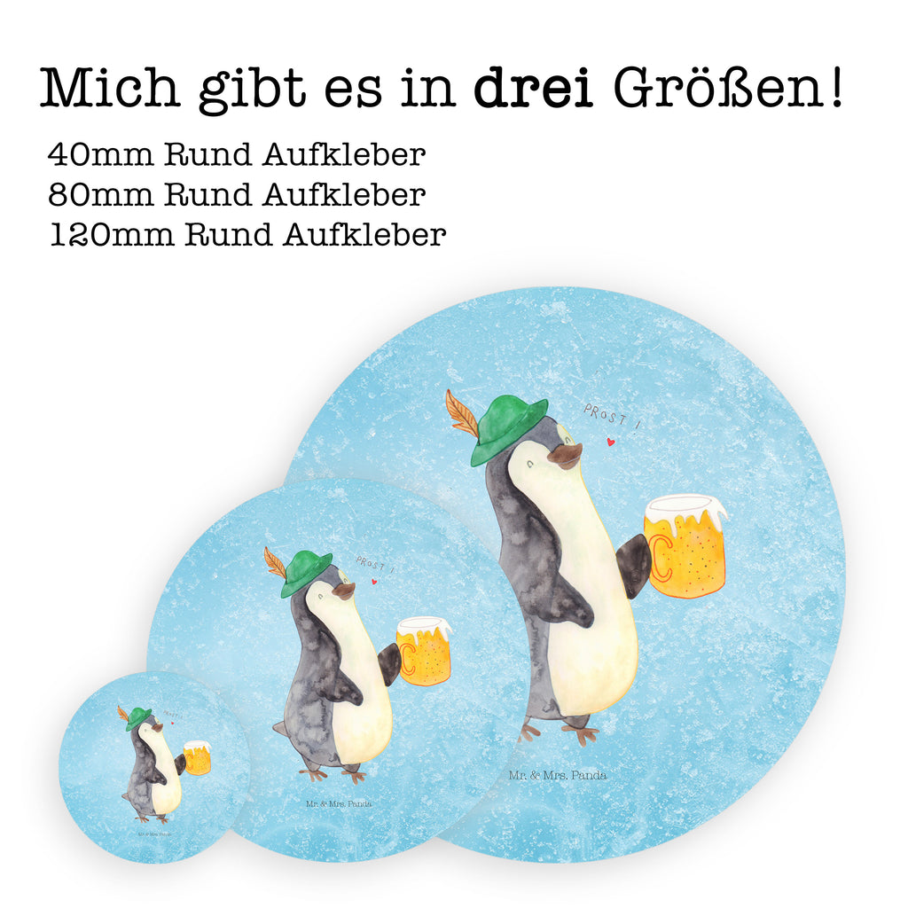 80mm Rund Aufkleber Pinguin Bier Sticker, Aufkleber, Etikett, Pinguin, Pinguine, Bier, Oktoberfest