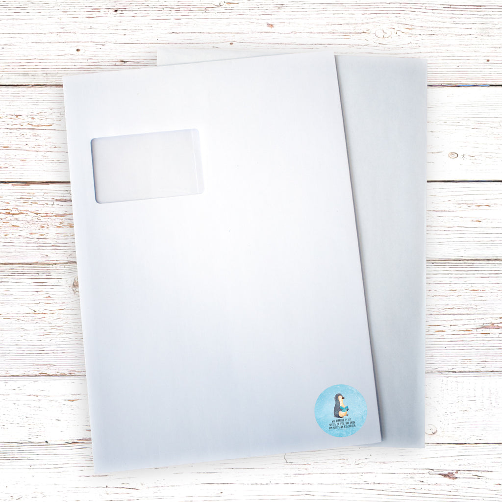 40mm Rund Aufkleber Pinguin Buch Sticker, Aufkleber, Etikett, Pinguin, Pinguine, Buch, Lesen, Bücherwurm, Nichtstun, Faulenzen, Ferien, Urlaub, Freizeit