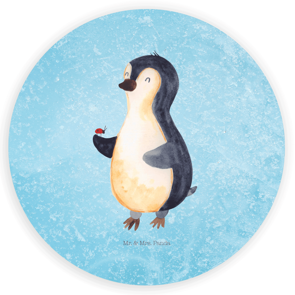 40mm Rund Aufkleber Pinguin Marienkäfer Sticker, Aufkleber, Etikett, Pinguin, Pinguine, Marienkäfer, Liebe, Wunder, Glück, Freude, Lebensfreude