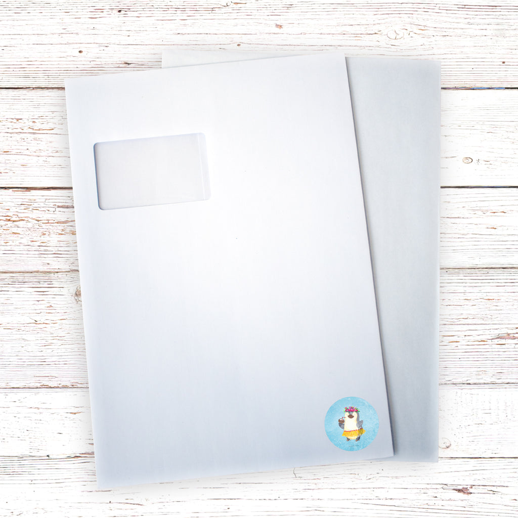 40mm Rund Aufkleber Pinguin Kokosnuss Sticker, Aufkleber, Etikett, Pinguin, Aloha, Hawaii, Urlaub, Kokosnuss, Pinguine