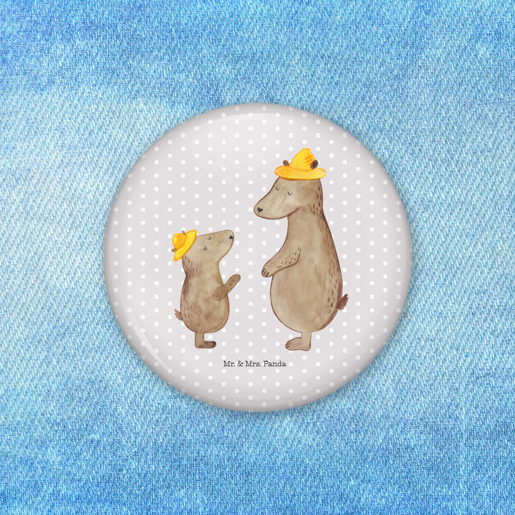 50mm Button Bären mit Hut 50mm Button, Button, Pin, Anstecknadel, Familie, Vatertag, Muttertag, Bruder, Schwester, Mama, Papa, Oma, Opa, Bär, Bären, Vater, Papi, Paps, Dad, Daddy, Lieblingsmensch, Sohn, Söhne, Kind, Kinder, Vater-Sohn, Family, Vorbild