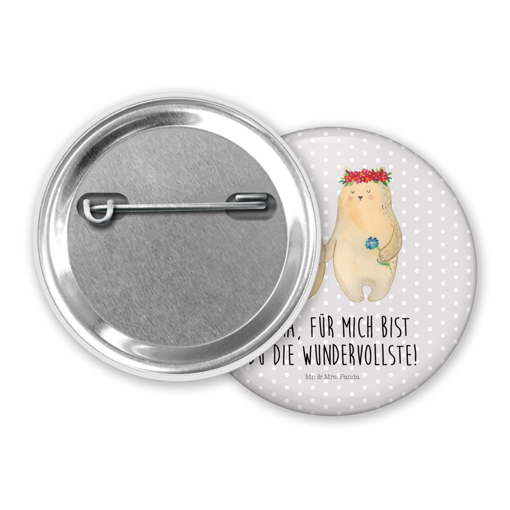 50mm Button Bären mit Blumenkranz 50mm Button, Button, Pin, Anstecknadel, Familie, Vatertag, Muttertag, Bruder, Schwester, Mama, Papa, Oma, Opa, Bär, Bären, Mutter, Mutti, Mami, Lieblingsmensch, Lieblingsmama, beste Mutter, weltbeste Mama, Geschenk Mama. Muttertag, Tochter, Kind, Kinder, Töchter, Family, Vorbild