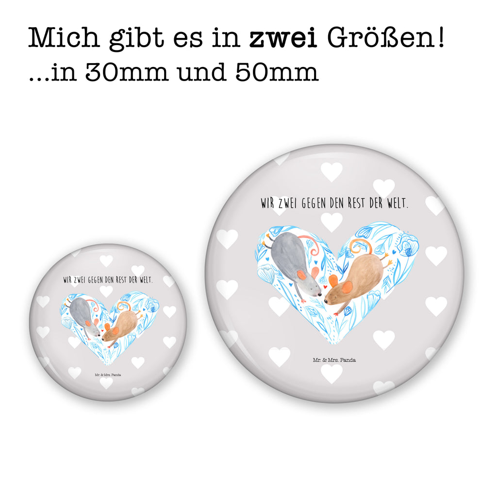 50mm Button Mäuse Herz 50mm Button, Button, Pin, Anstecknadel, Liebe, Partner, Freund, Freundin, Ehemann, Ehefrau, Heiraten, Verlobung, Heiratsantrag, Liebesgeschenk, Jahrestag, Hocheitstag, Maus, Mäuse, Liebesbotschaft, Liebesbeweis, Hochzeit, Lieblingsmensch, Gemeinsamkeit, Love, Geschenk für zwei