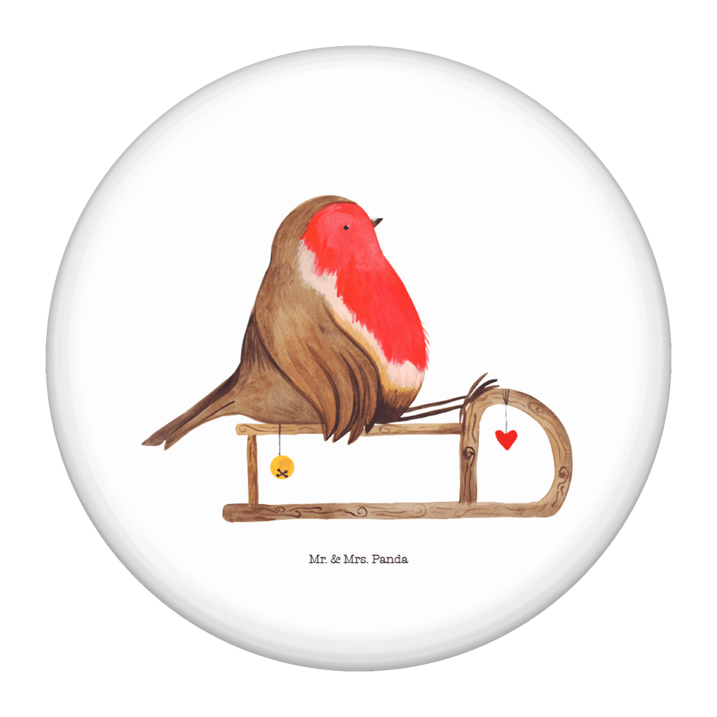 50mm Button Rotkehlchen Schlitten 50mm Button, Button, Pin, Anstecknadel, Winter, Weihnachten, Weihnachtsdeko, Nikolaus, Advent, Heiligabend, Wintermotiv, Schlitten, Vogel