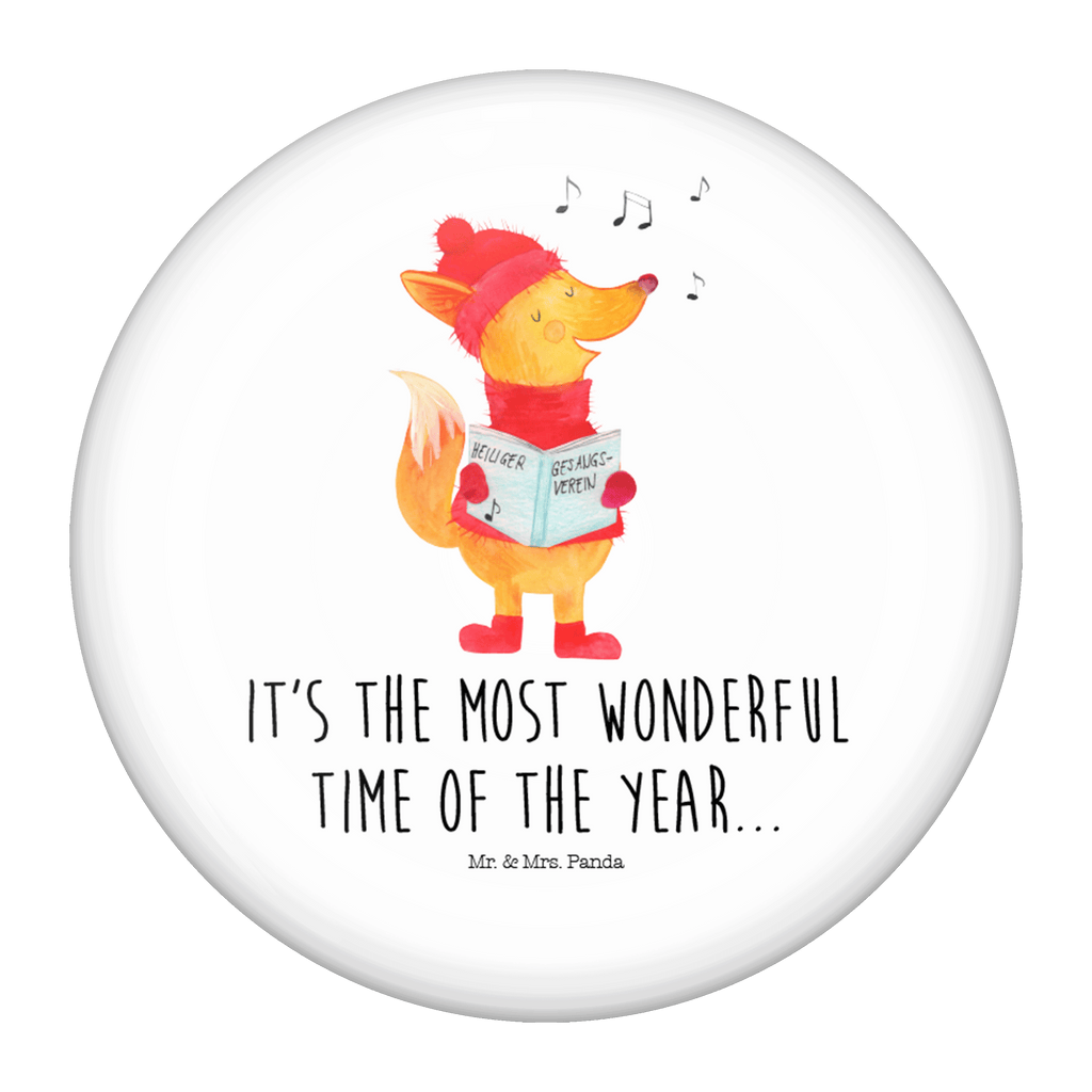 50mm Button Fuchs Sänger 50mm Button, Button, Pin, Anstecknadel, Winter, Weihnachten, Weihnachtsdeko, Nikolaus, Advent, Heiligabend, Wintermotiv, Fuchs, Füchse, Sänger, Geschenk Sänger, Singen, Weihnachtslieder