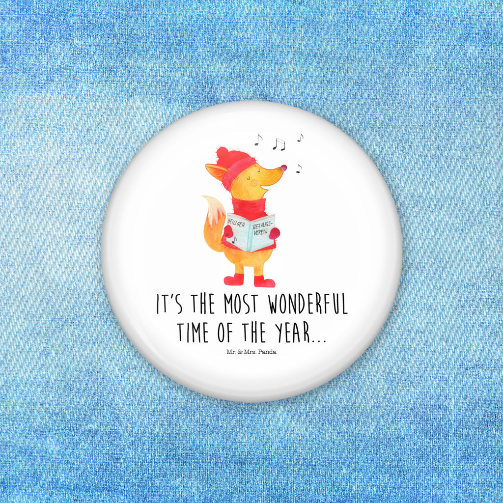 50mm Button Fuchs Sänger 50mm Button, Button, Pin, Anstecknadel, Winter, Weihnachten, Weihnachtsdeko, Nikolaus, Advent, Heiligabend, Wintermotiv, Fuchs, Füchse, Sänger, Geschenk Sänger, Singen, Weihnachtslieder