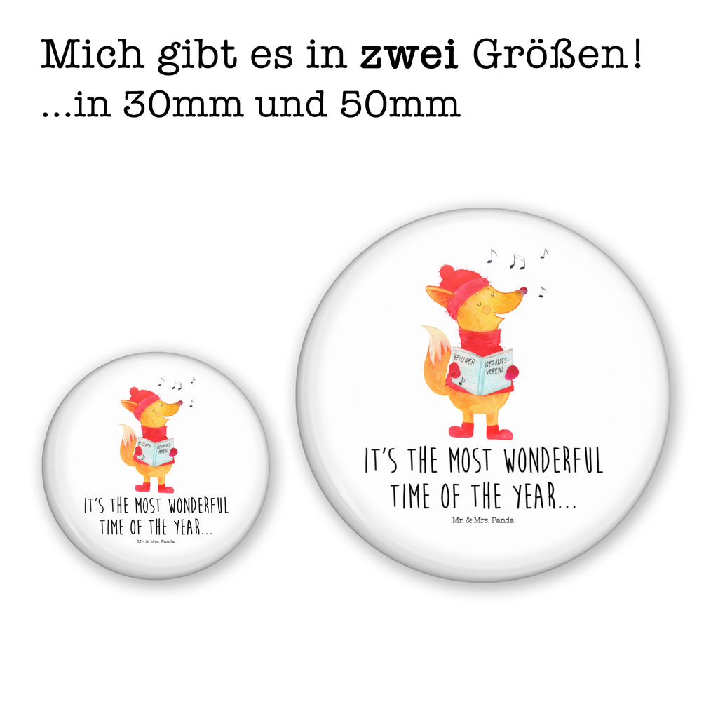 50mm Button Fuchs Sänger 50mm Button, Button, Pin, Anstecknadel, Winter, Weihnachten, Weihnachtsdeko, Nikolaus, Advent, Heiligabend, Wintermotiv, Fuchs, Füchse, Sänger, Geschenk Sänger, Singen, Weihnachtslieder